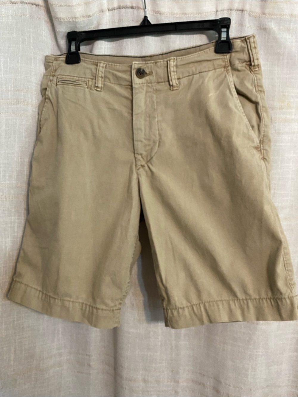 American Eagle Ne(x)t Level Flex Chino Shorts Khaki Tan Mens Size 30 Stretch